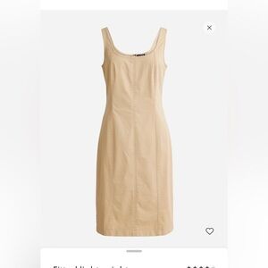 J Crew Tan Sleeveless Shift Dress